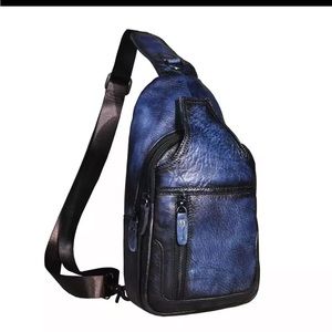 High quality genuine leather sling bag